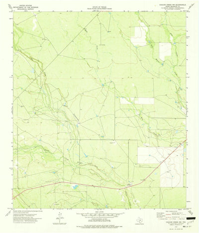 United States Geological Survey Chacon Creek NW, TX (1974, 24000-Scale) digital map