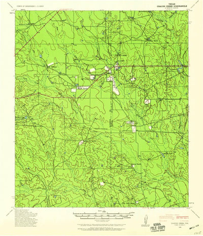 United States Geological Survey Chacon Creek, TX (1940, 62500-Scale) digital map