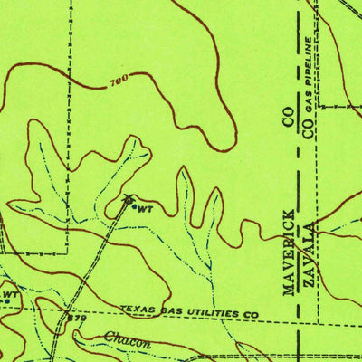 United States Geological Survey Chacon Creek, TX (1940, 62500-Scale) digital map