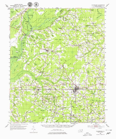 United States Geological Survey Chadbourn, NC (1953, 62500-Scale) digital map