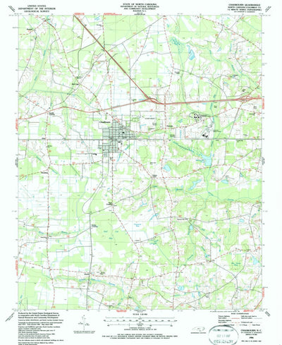 United States Geological Survey Chadbourn, NC (1986, 24000-Scale) digital map