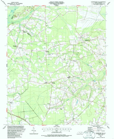United States Geological Survey Chadbourn NE, NC (1986, 24000-Scale) digital map