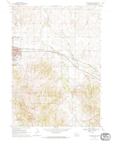 United States Geological Survey Chadron East, NE (1970, 24000-Scale) digital map