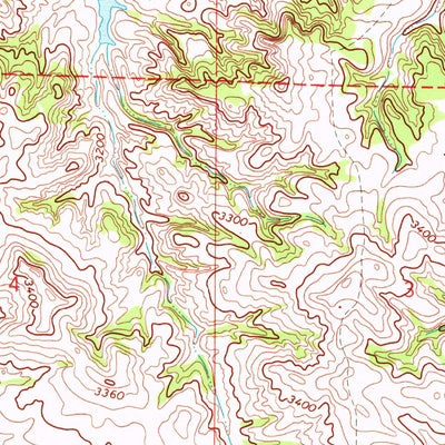 United States Geological Survey Chadron NE, NE-SD (1969, 24000-Scale) digital map