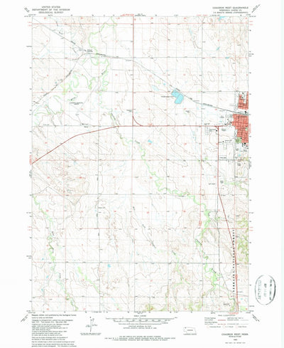 United States Geological Survey Chadron West, NE (1980, 24000-Scale) digital map
