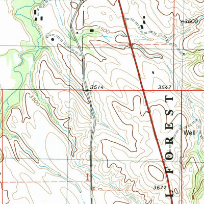 United States Geological Survey Chadron West, NE (1980, 24000-Scale) digital map