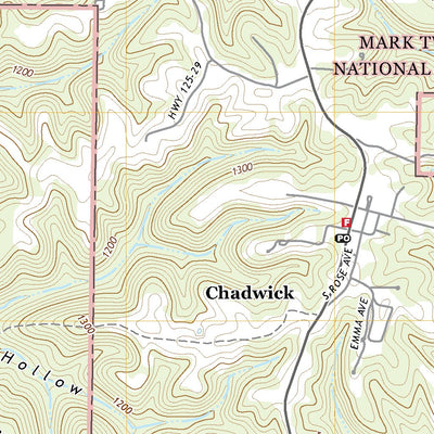 United States Geological Survey Chadwick, MO (2021, 24000-Scale) digital map