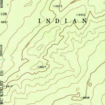 United States Geological Survey Chafin Well, AZ-NM (1971, 24000-Scale) digital map