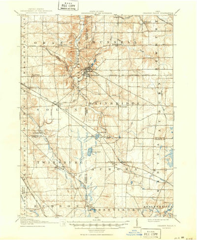 United States Geological Survey Chagrin Falls, OH (1908, 62500-Scale) digital map