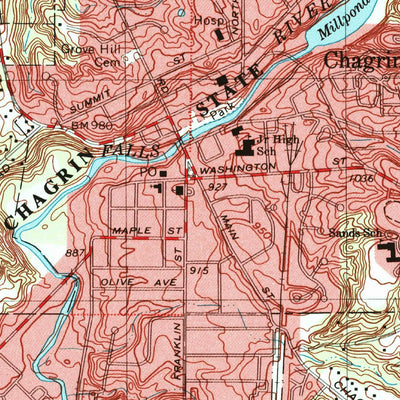 United States Geological Survey Chagrin Falls, OH (1994, 24000-Scale) digital map