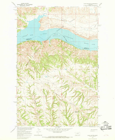 United States Geological Survey Chain Buttes, MT (1965, 24000-Scale) digital map