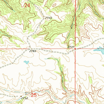 United States Geological Survey Chain Buttes, MT (1965, 24000-Scale) digital map
