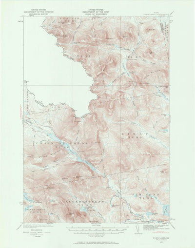 United States Geological Survey Chain Lakes, ME (1932, 62500-Scale) digital map