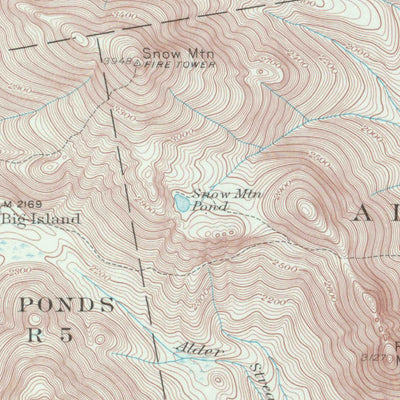 United States Geological Survey Chain Lakes, ME (1932, 62500-Scale) digital map