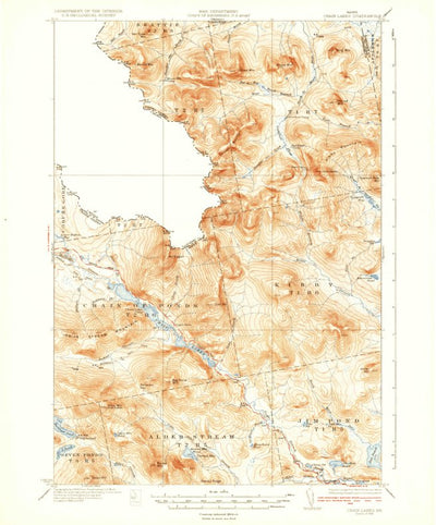United States Geological Survey Chain Lakes, ME (1935, 62500-Scale) digital map