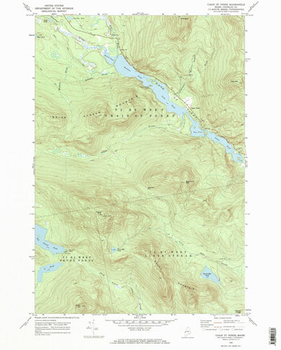 United States Geological Survey Chain Of Ponds, ME (1969, 24000-Scale) digital map