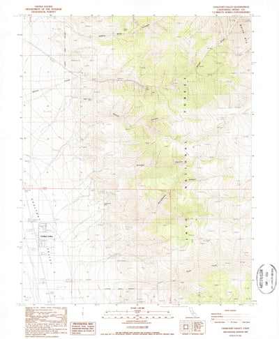 United States Geological Survey Chalfant Valley, CA (1987, 24000-Scale) digital map