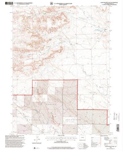 United States Geological Survey Chalk Bluffs East, CO (1997, 24000-Scale) digital map