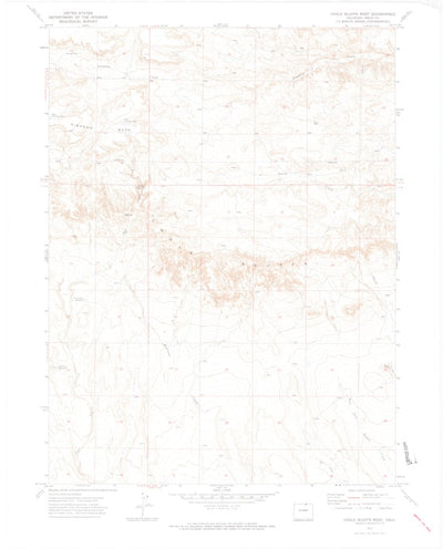 United States Geological Survey Chalk Bluffs West, CO-WY (1972, 24000-Scale) digital map
