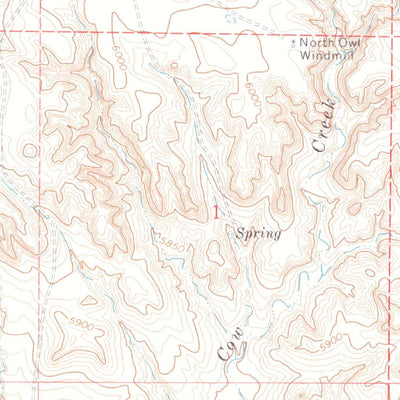 United States Geological Survey Chalk Bluffs West, CO-WY (1972, 24000-Scale) digital map
