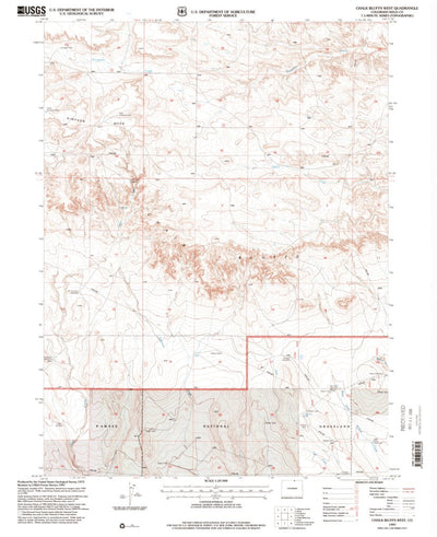 United States Geological Survey Chalk Bluffs West, CO-WY (1997, 24000-Scale) digital map