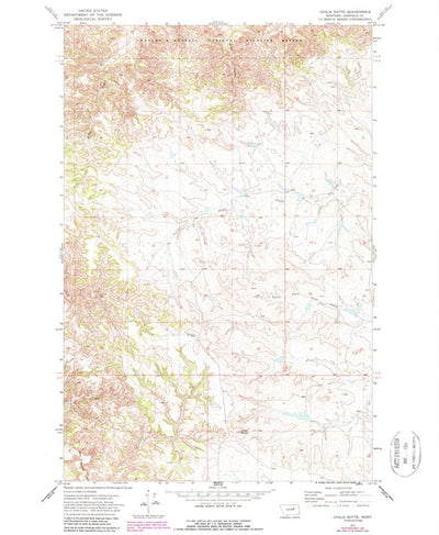 United States Geological Survey Chalk Butte, MT (1971, 24000-Scale) digital map