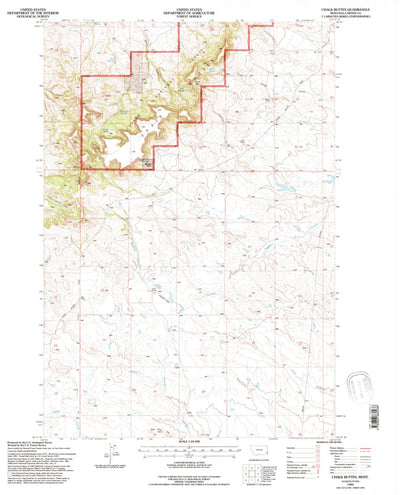 United States Geological Survey Chalk Buttes, MT (1993, 24000-Scale) digital map