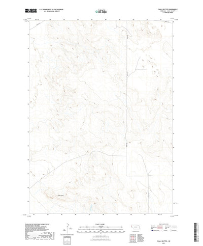 United States Geological Survey Chalk Buttes, NE (2021, 24000-Scale) digital map