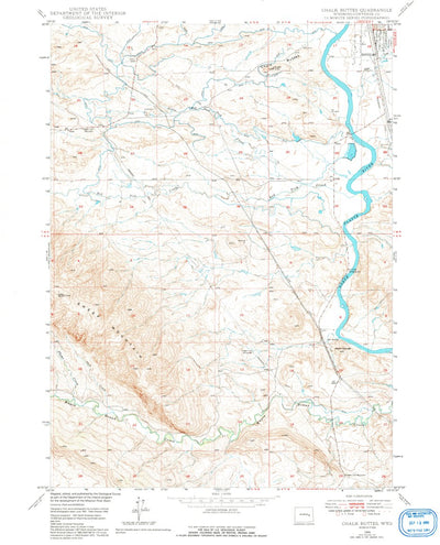 United States Geological Survey Chalk Buttes, WY (1949, 24000-Scale) digital map