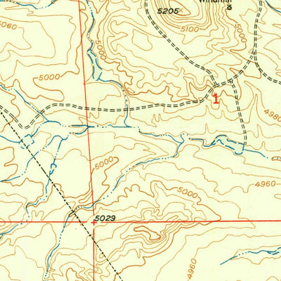 United States Geological Survey Chalk Buttes, WY (1950, 24000-Scale) digital map