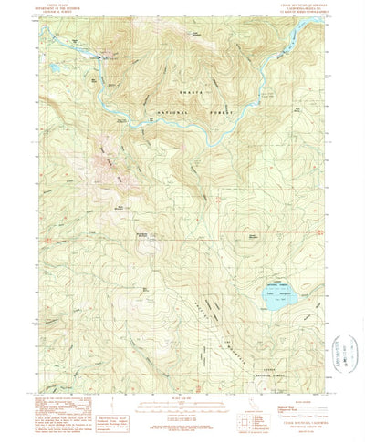 United States Geological Survey Chalk Mountain, CA (1990, 24000-Scale) digital map