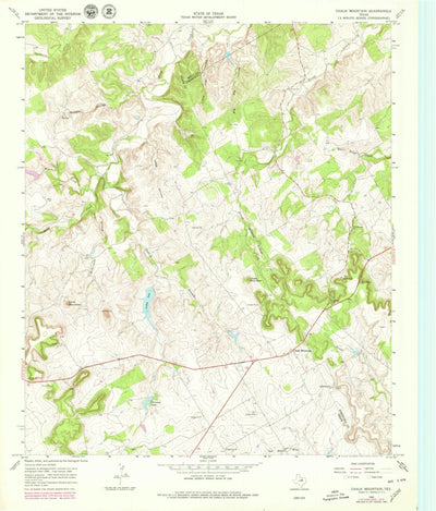 United States Geological Survey Chalk Mountain, TX (1966, 24000-Scale) digital map