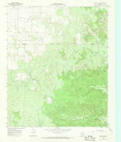 United States Geological Survey Chalk SW, TX (1966, 24000-Scale) digital map