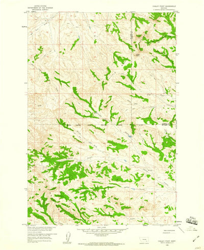 United States Geological Survey Chalky Point, MT (1958, 24000-Scale) digital map