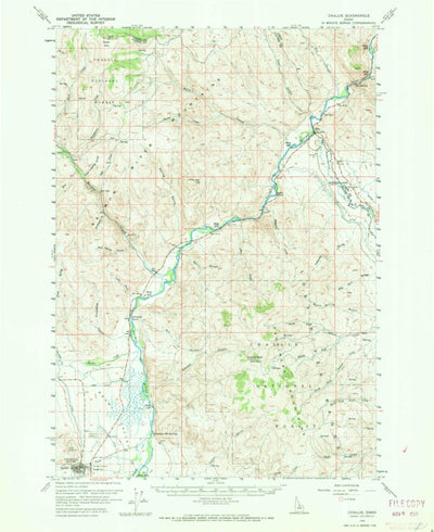 United States Geological Survey Challis, ID (1956, 62500-Scale) digital map