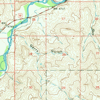 United States Geological Survey Challis, ID (1956, 62500-Scale) digital map