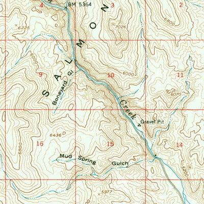 United States Geological Survey Challis, ID (1956, 62500-Scale) digital map