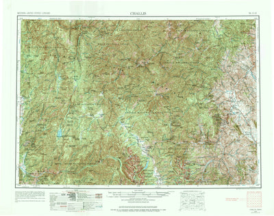 United States Geological Survey Challis, ID (1957, 250000-Scale) digital map