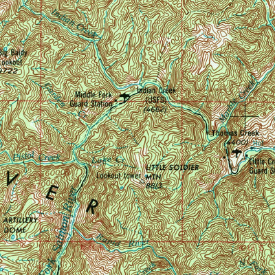 United States Geological Survey Challis, ID (1957, 250000-Scale) digital map