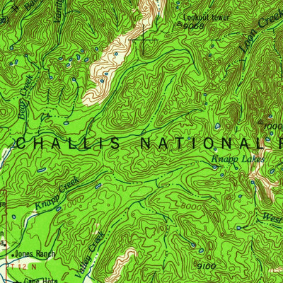 United States Geological Survey Challis, ID (1960, 250000-Scale) digital map