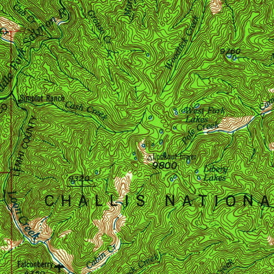 United States Geological Survey Challis, ID (1960, 250000-Scale) digital map