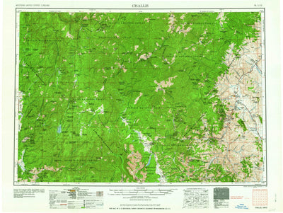 United States Geological Survey Challis, ID (1963, 250000-Scale) digital map