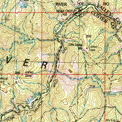 United States Geological Survey Challis, ID (1989, 250000-Scale) digital map