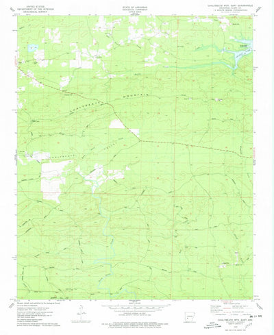 United States Geological Survey Chalybeate Mountain East, AR (1975, 24000-Scale) digital map