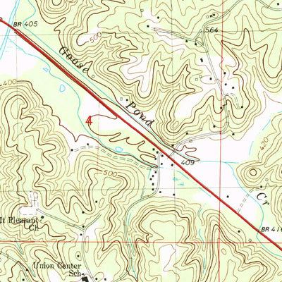United States Geological Survey Chalybeate, MS-TN (1982, 24000-Scale) digital map