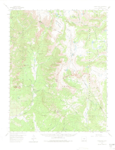 United States Geological Survey Chama Peak, CO (1957, 62500-Scale) digital map