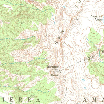 United States Geological Survey Chama Peak, CO (1957, 62500-Scale) digital map