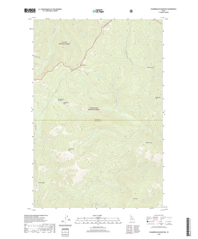 United States Geological Survey Chamberlain Mountain, ID (2020, 24000-Scale) digital map