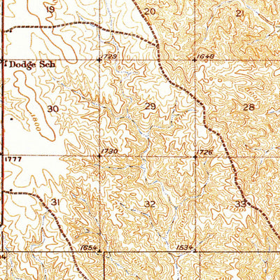 United States Geological Survey Chamberlain, SD (1935, 62500-Scale) digital map