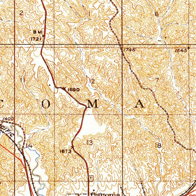 United States Geological Survey Chamberlain, SD (1935, 62500-Scale) digital map